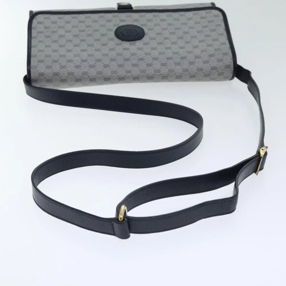 GUCCI Micro GG Supreme Shoulder Bag Navy Gold - Picture 5 of 15